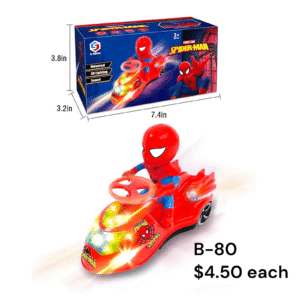 Spider-Man Light & Sound Car Toy – Twist Car for Kids