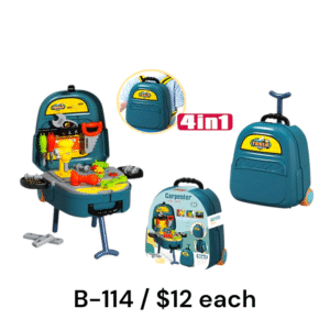 B-114 4-in-1 Kids Carpenter Tool Playset