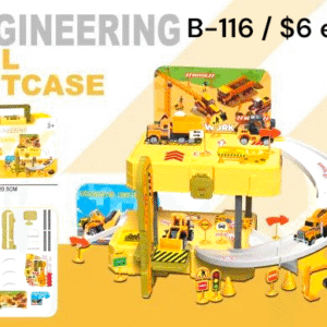 B-116 Engineering Rail Suitcase – 31 Piece Construction Playset