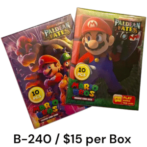 B-240 Paldean Fates Trading Card Box – Mario Bros Edition (10 Cards per Pack)