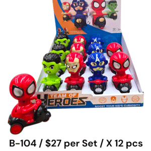Team of Heroes Press Car Toy Set – Superhero Push Cars
