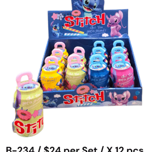 Stitch Friends Surprise Can Toy Set – 12 Pieces Collectible Mini Cans with Handle for Kids