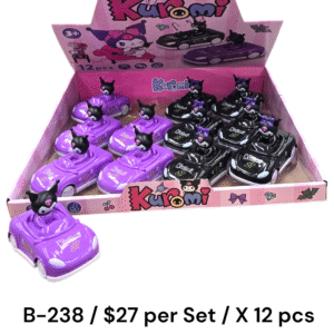 B-238 Kuromi Mini Push Car Toy & Cute Cartoon Cars for Kids