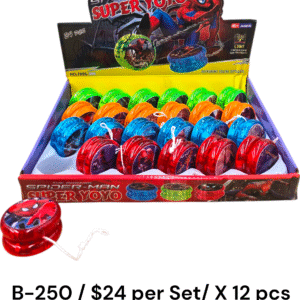 B-250 Spider-Man Super Yo-Yo Toy Set – Light-Up Color Yo-Yos